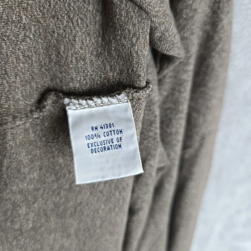 Polo Ralph‎ Lauren Mens XL Brown Heather Long Sleeve Cotton T-Shirt Green Pony